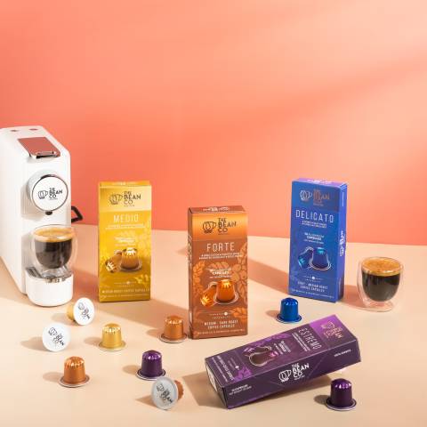 The Bean Co Roasters Forte Aluminium Coffee Capsules | Intensity 9 | Bold & Full-Bodied | Medium - Dark Roast | 100% Premium Arabica