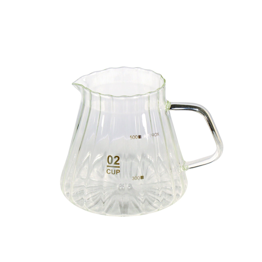 The Bean Co Roasters Pour Over Coffee Brewer Maker Set | Borosilicate Glass serving Carafe| Coffee Dripper with Wooden Base