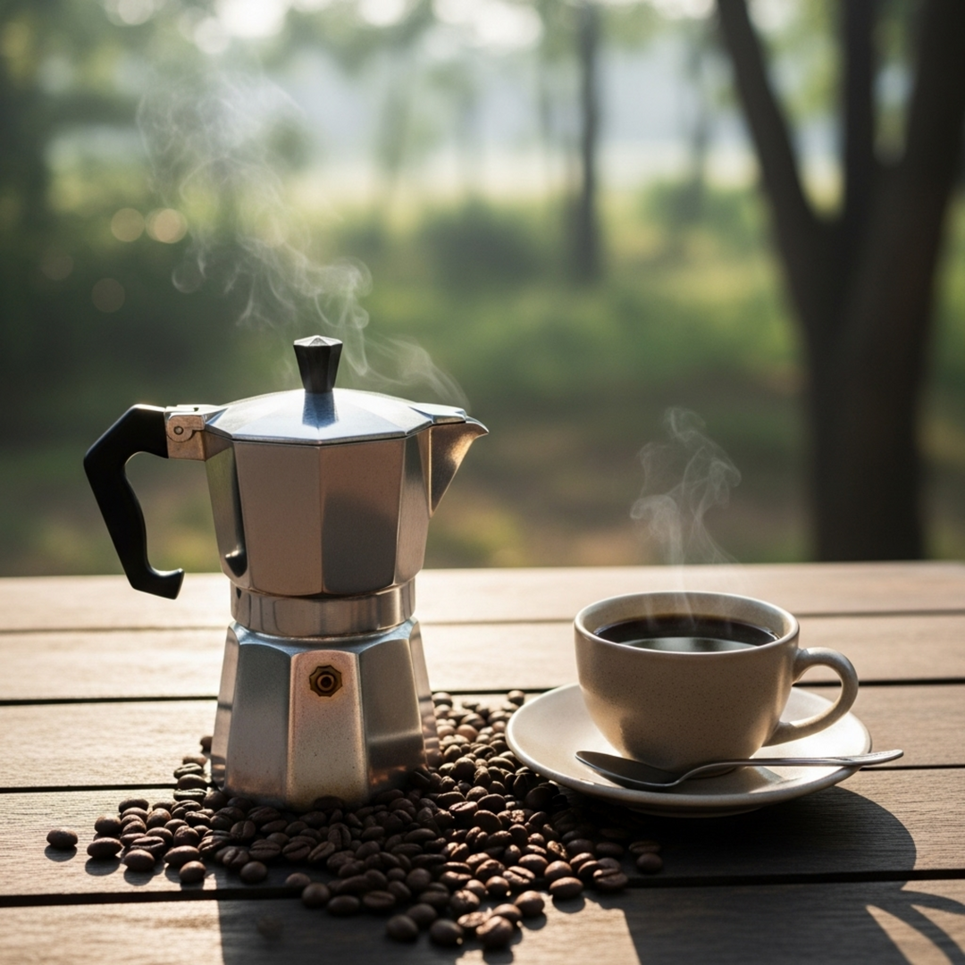 The Bean Co Roasters Classic Moka Pot | Premium Aluminium | Stovetop | Espresso Coffee Maker