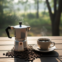 The Bean Co Roasters Classic Moka Pot | Premium Aluminium | Stovetop | Espresso Coffee Maker