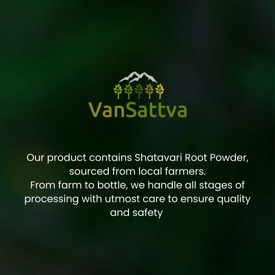 Vansattva Shatavari Capsules 600mg – Women Health & Hormonal Balance Support – Ayurvedic Energy, Immunity & Digestive Support – Veg Capsules – 60 Count – Made in India
