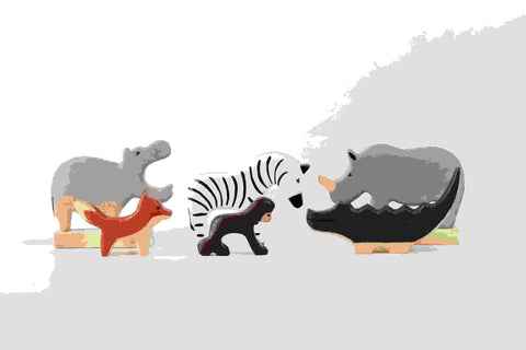 BIRCH & BUG BIRCH WILD ANIMALS SET OF 6  - Combo 2
