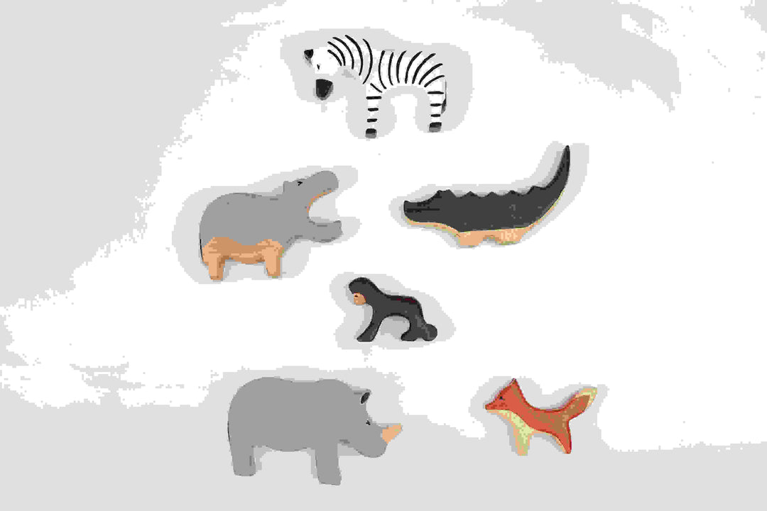 BIRCH & BUG BIRCH WILD ANIMALS SET OF 6  - Combo 2