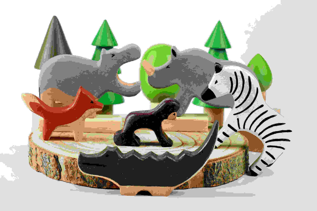 BIRCH & BUG BIRCH WILD ANIMALS SET OF 6  - Combo 2