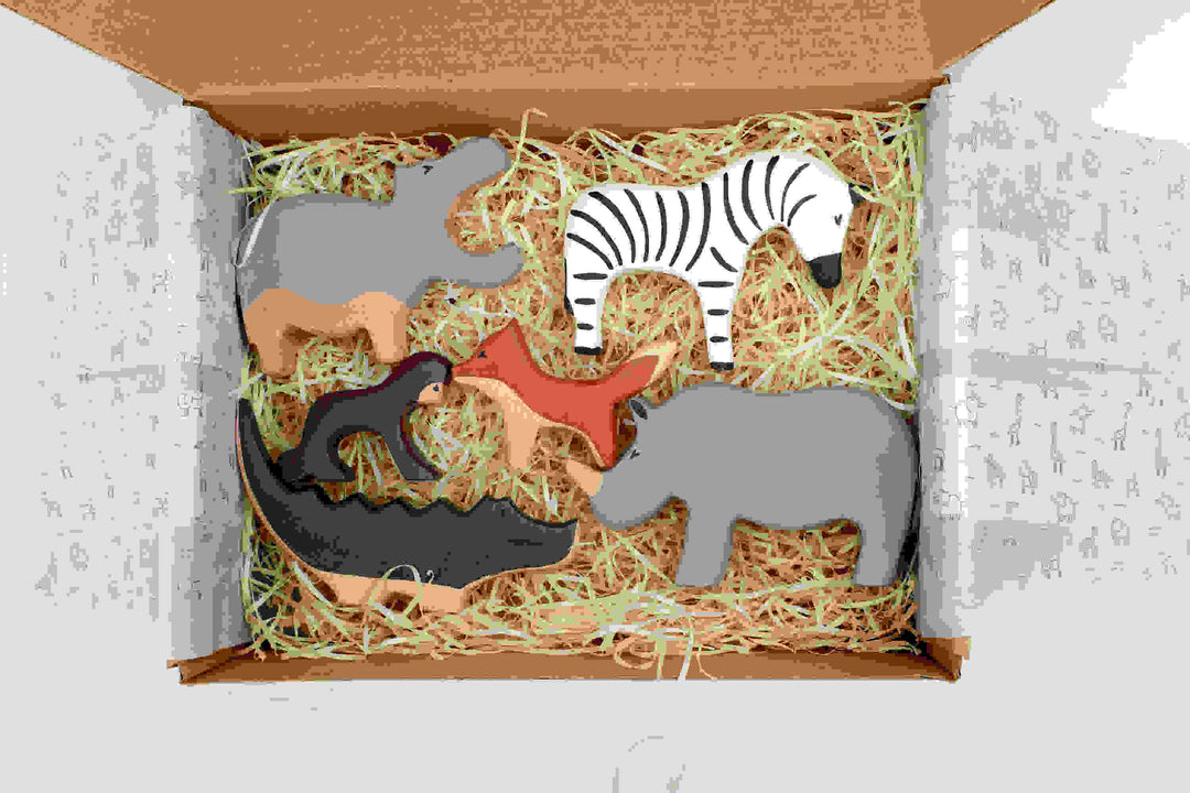 BIRCH & BUG BIRCH WILD ANIMALS SET OF 6  - Combo 2