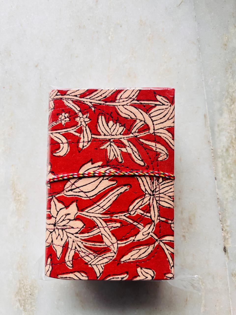 Set of 2 Handcrafted Fabric Diary | 15 × 10 cm | Peekaboo | Softbound with Strings