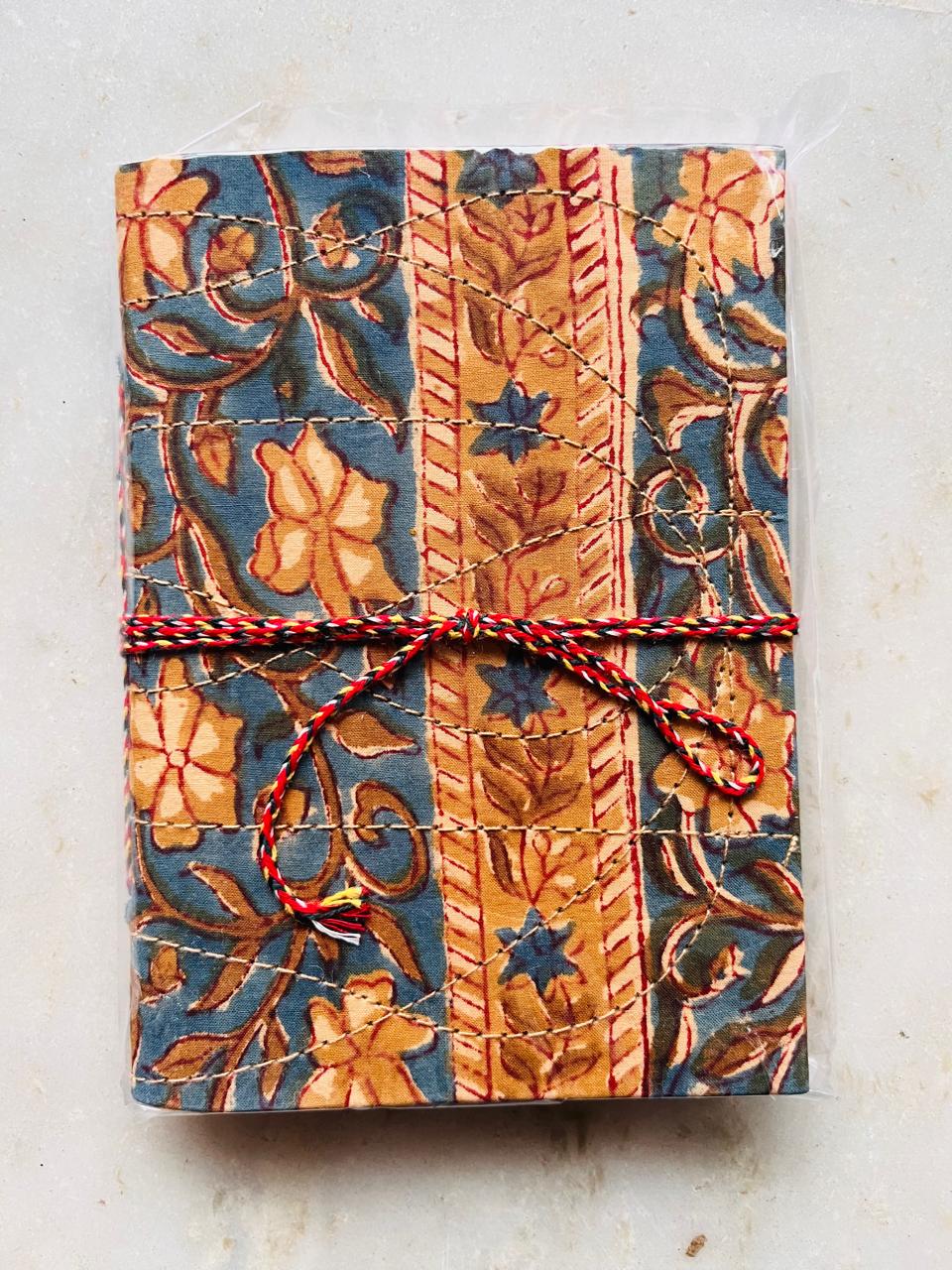 Handcrafted Fabric Diary | 18 × 13 cm | Peekaboo | Softbound with Strings