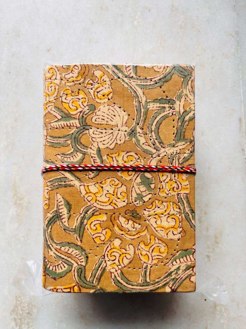 Set of 2 Handcrafted Fabric Diary | 15 × 10 cm | Peekaboo | Softbound with Strings