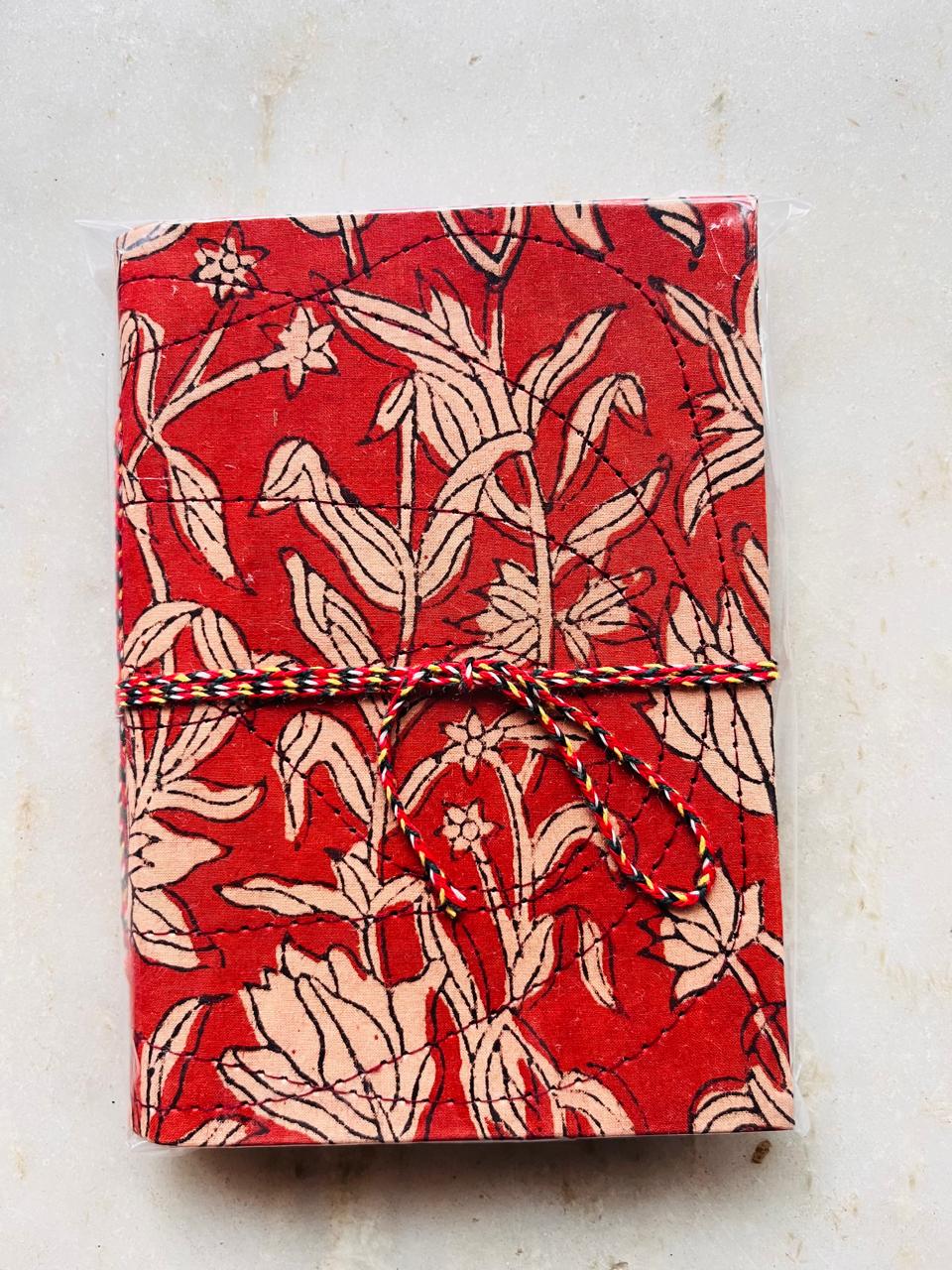 Handcrafted Fabric Diary | 18 × 13 cm | Peekaboo | Softbound with Strings