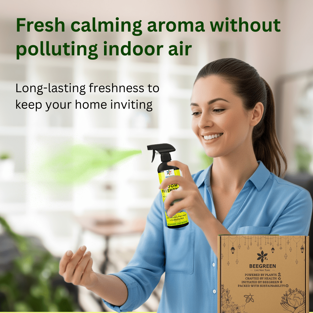 BeeGreen Room Freshener Spray Combo of 2 500ml Each Lemon Fresh Forest Woody - Suspire