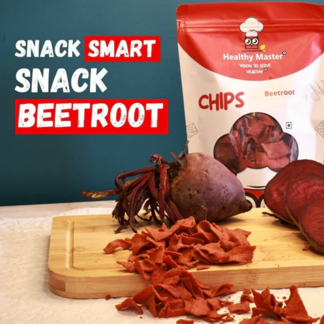 Healthy Master Beetroot Chips - Light and Crispy (Chatpata Spice) | Jain Friendly