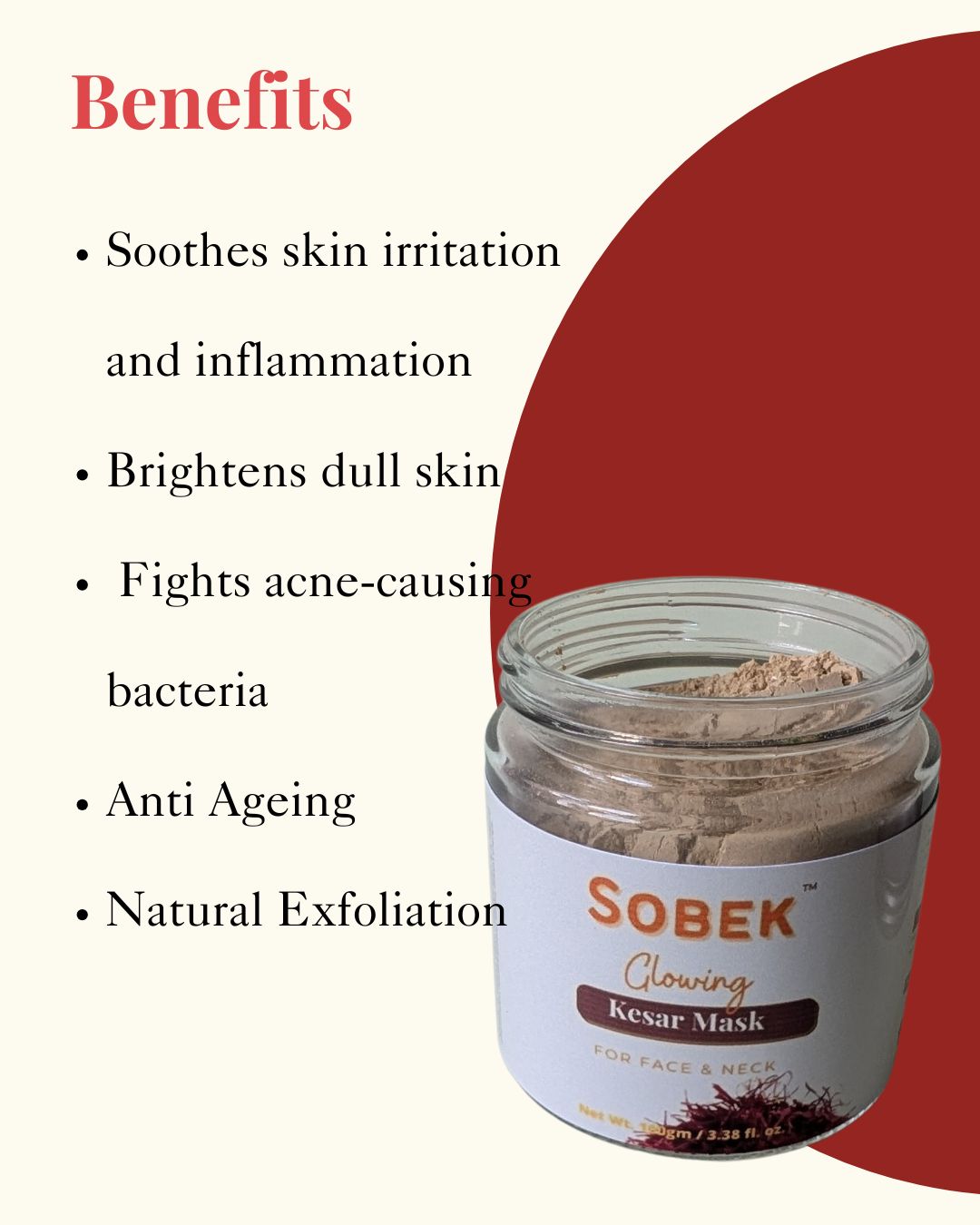 Kesar Glowing Face Mask - Pack 100 gm