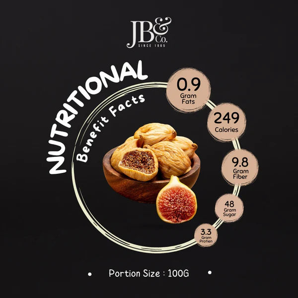 JB&CO Afghan Dried Figs (Anjeer) - 250 gm