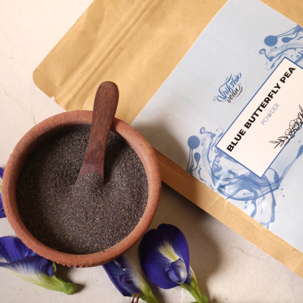 Blue Butterfly Pea Flower Powder for Face Masks| 40g in Glass Jar