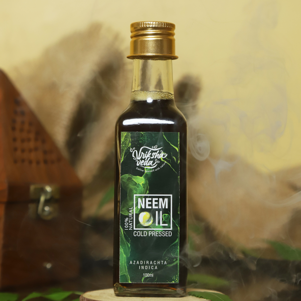 Vriksha Veda 100% Natural Cold Pressed Neem Oil (Azadirachta Indica) | Skin and Hair Care