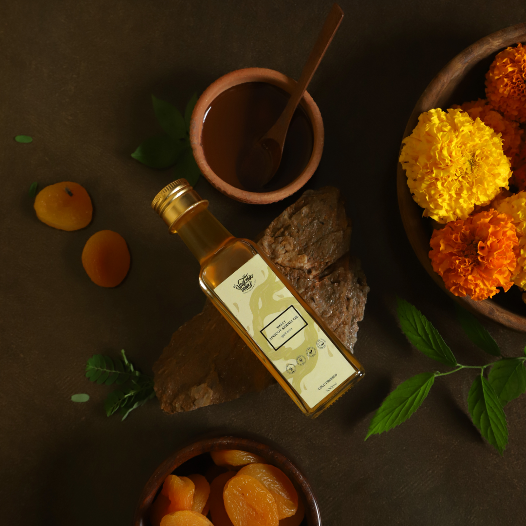 Pure Cold Pressed Sweet Apricot Kernel Oil (Khubani ka Tel) | For Hair and Skin Care