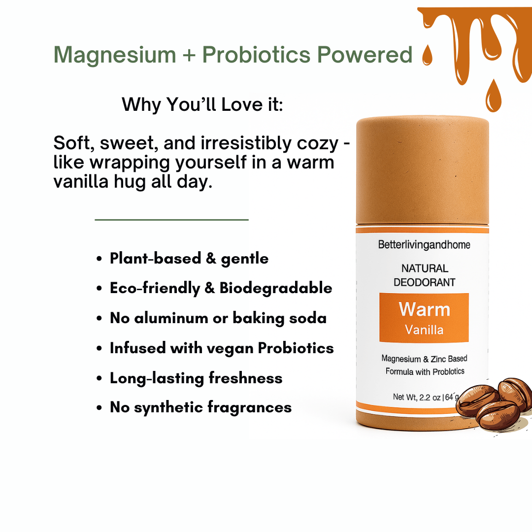 Betterliving And Home Warm Vanilla | Natural Deodorant Stick | 64g - Suspire