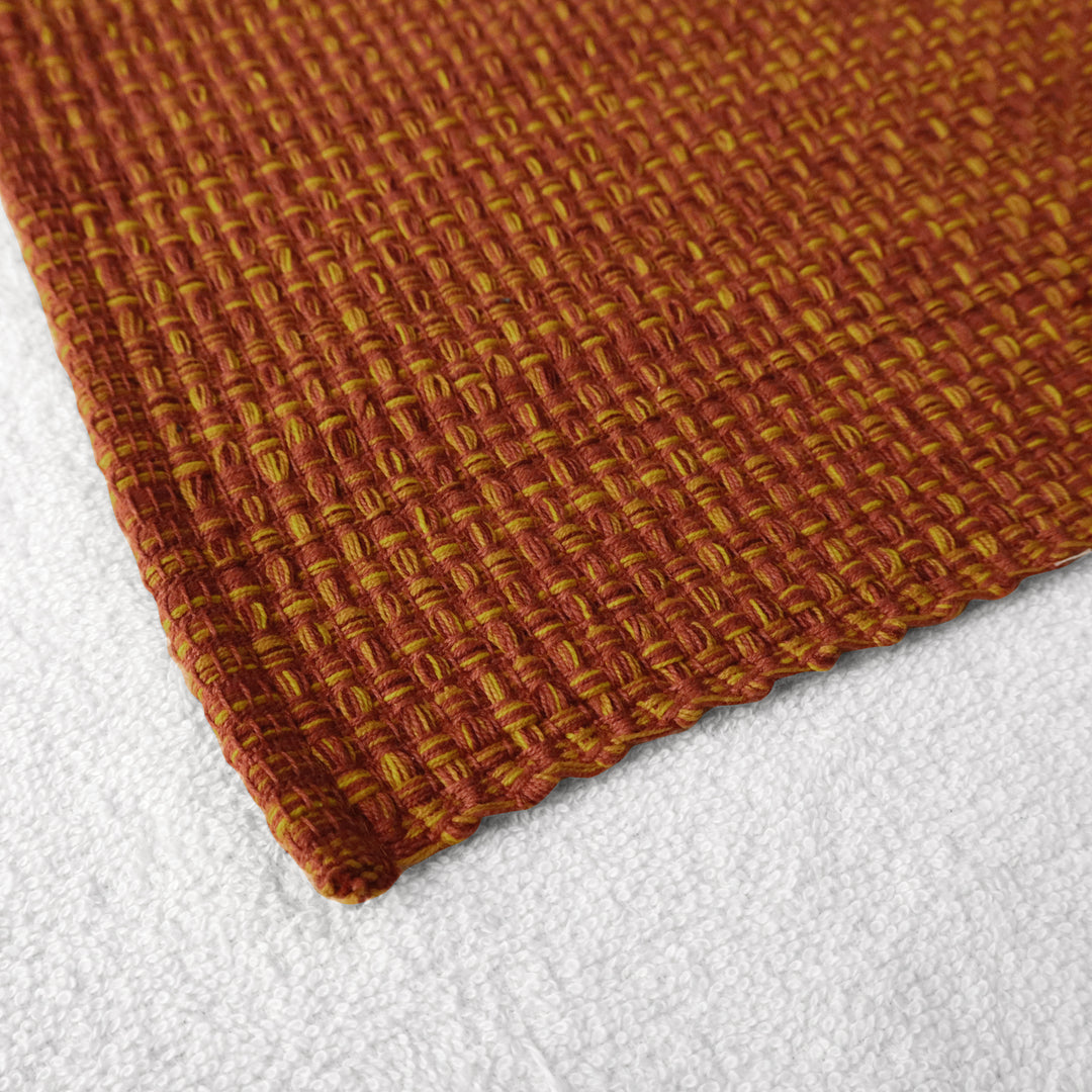 Country Village Cotton Placemats - Woven Weaved Design