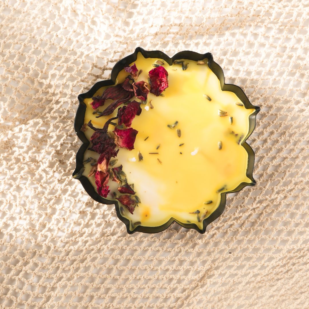 Ecokari Soothing Sandalwood Urli Scented Soy Candle | 3 Wicks