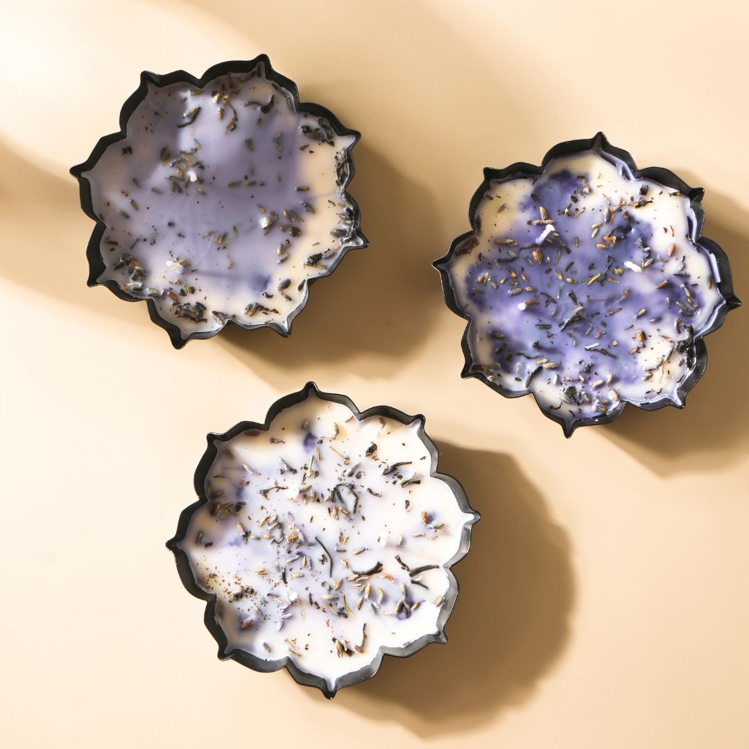 Ecokari Lavender Crush Urli Aromatic Candle | 3 Wicks