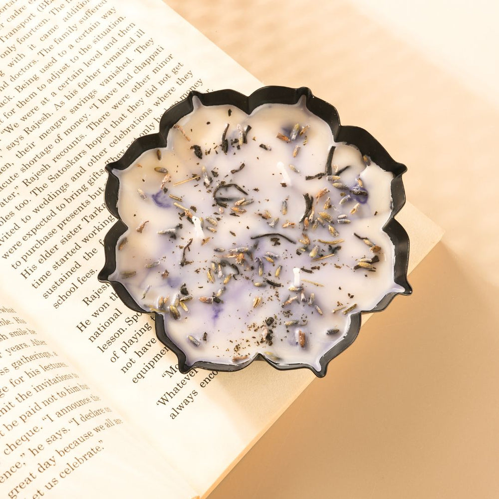 Ecokari Lavender Crush Urli Aromatic Candle | 3 Wicks