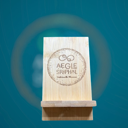 Bamboo Mobile Holder with Charging point