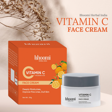 Bhoomi Herbal India VITAMIN-C + HYALURONIC ACID FACE CREAM