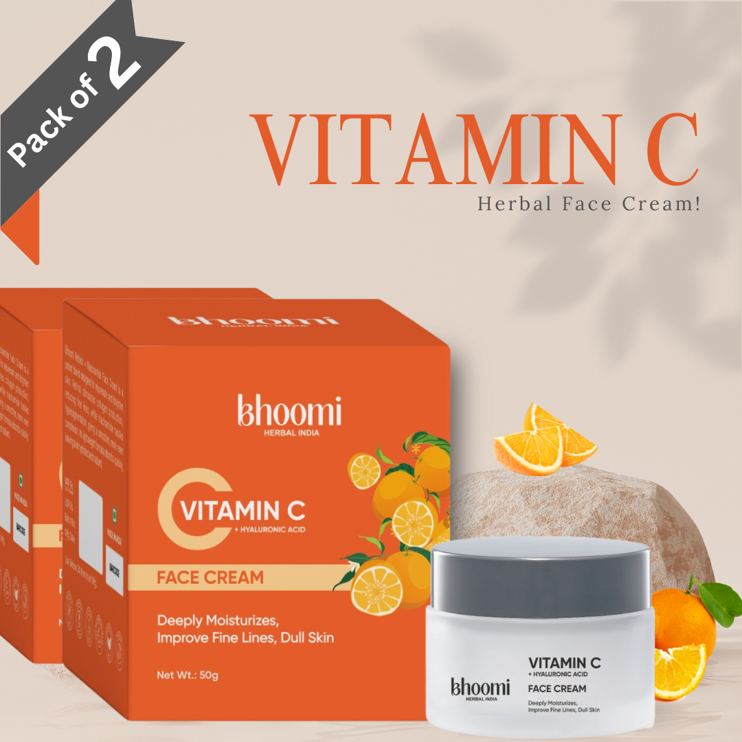 Bhoomi Herbal India VITAMIN-C + HYALURONIC ACID FACE CREAM