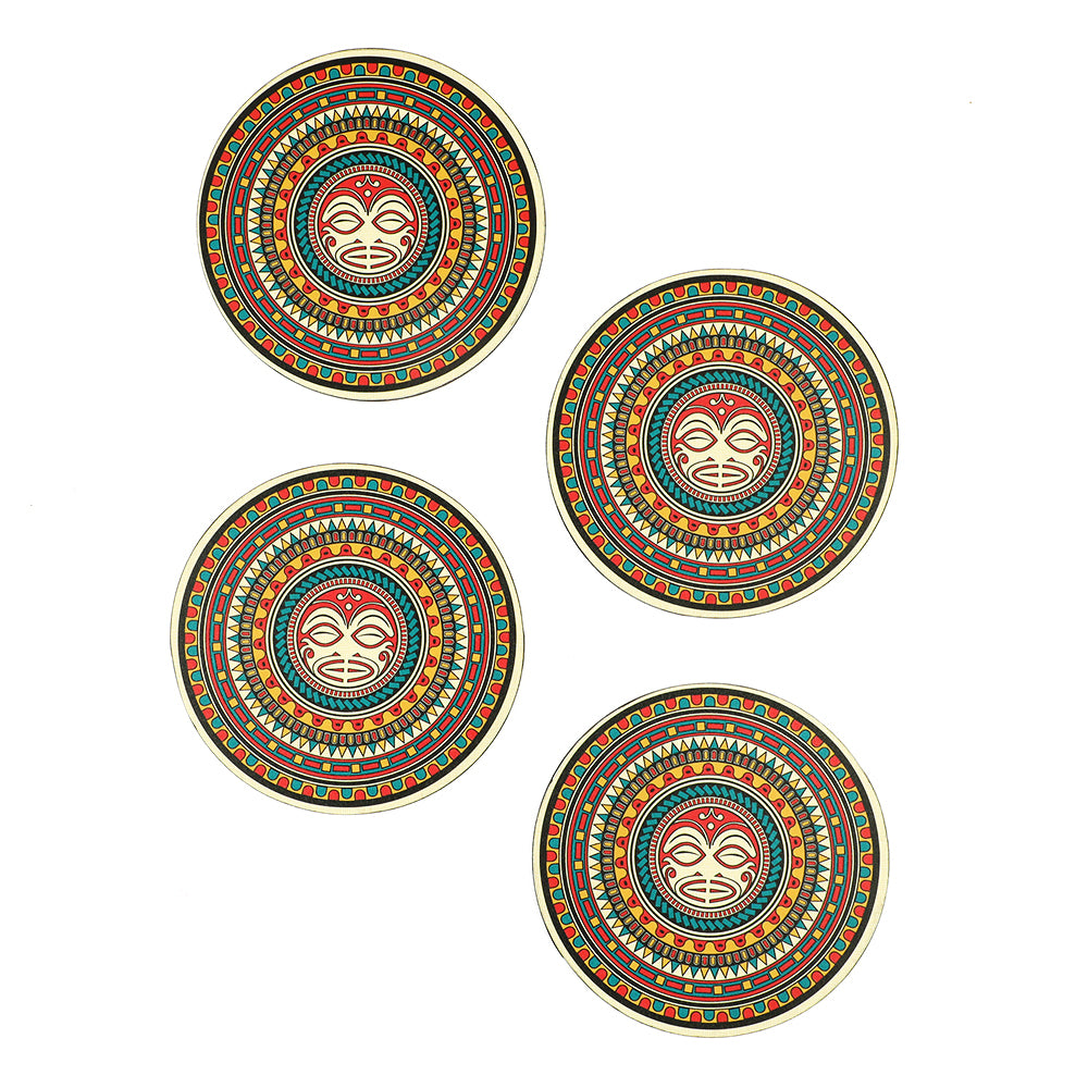 BambaiSe HARI KOA - Maori Mandala Big Coaster (set of 4)