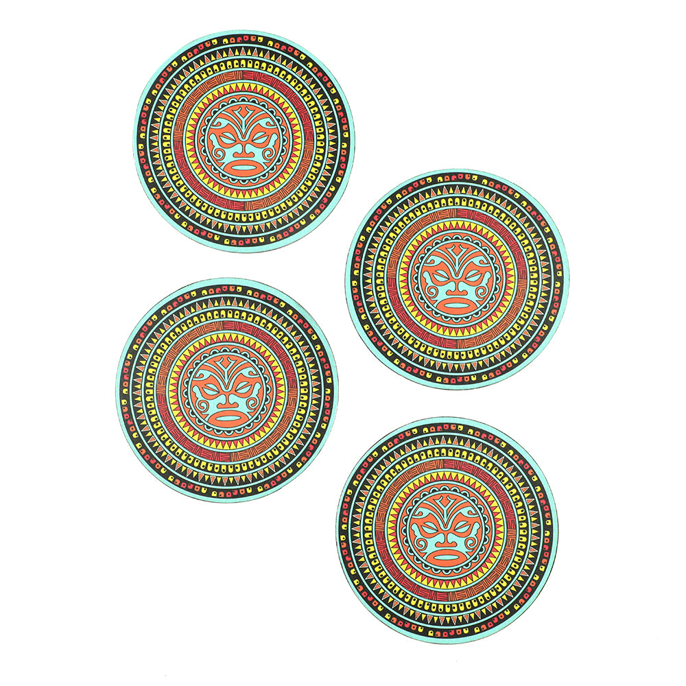 BambaiSe HARI KOA - Maori Mandala Big Coaster (set of 4)