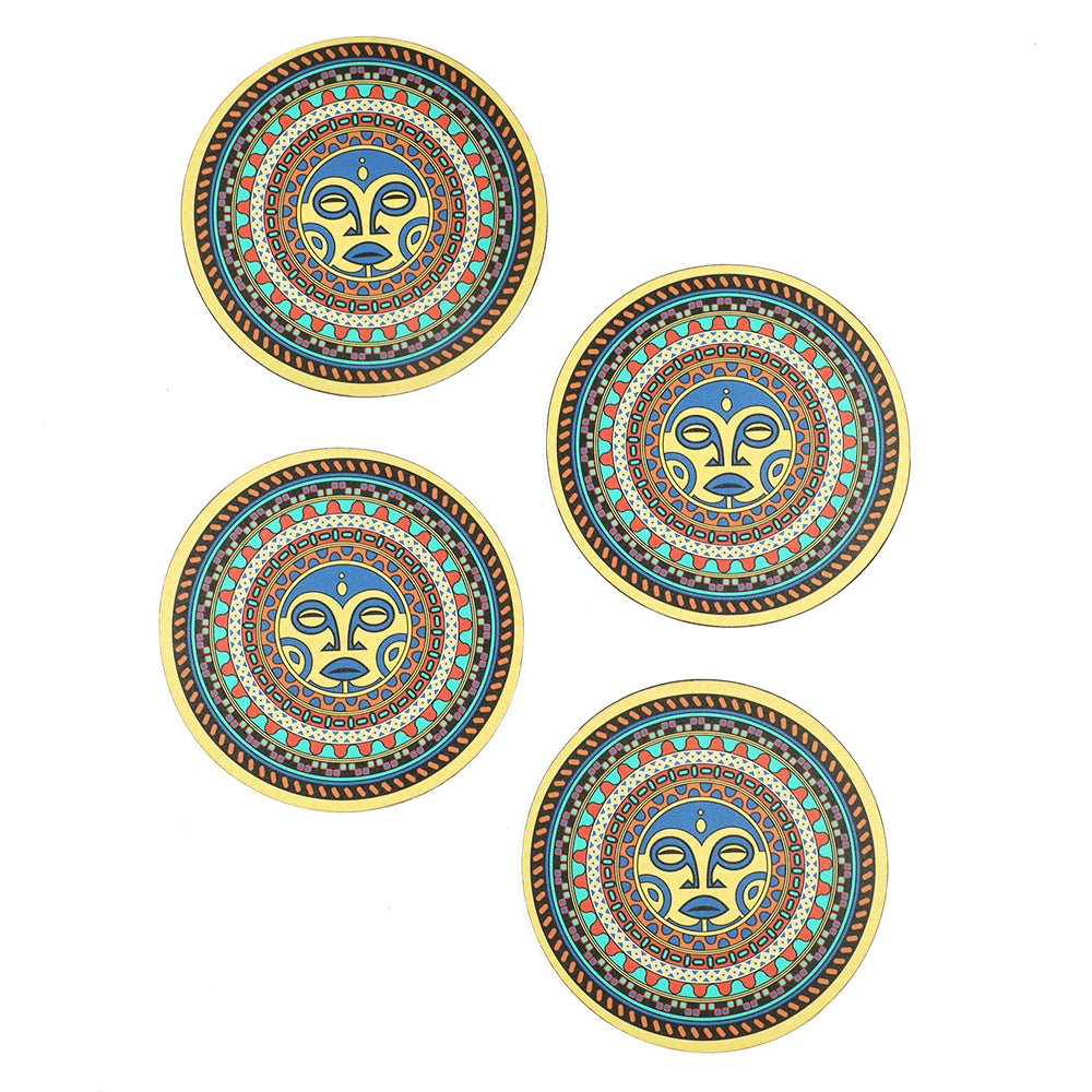 BambaiSe HARI KOA - Maori Mandala Big Coaster (set of 4)