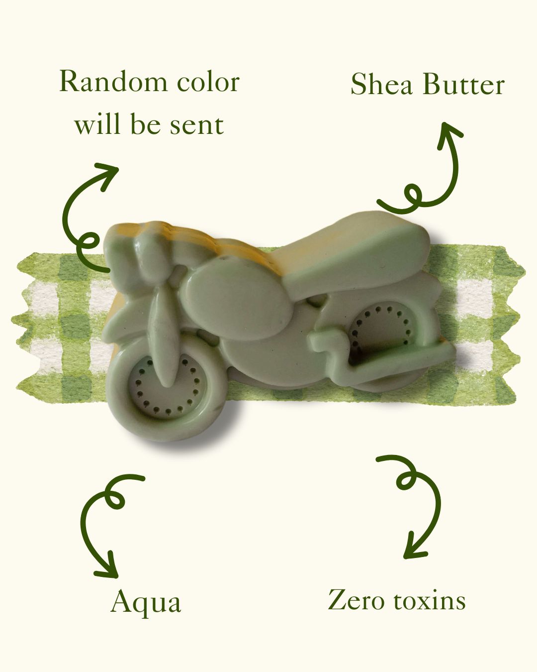 Sobek Naturals Kids Bike Shaped Shea Butter Soap Bar 100 gm