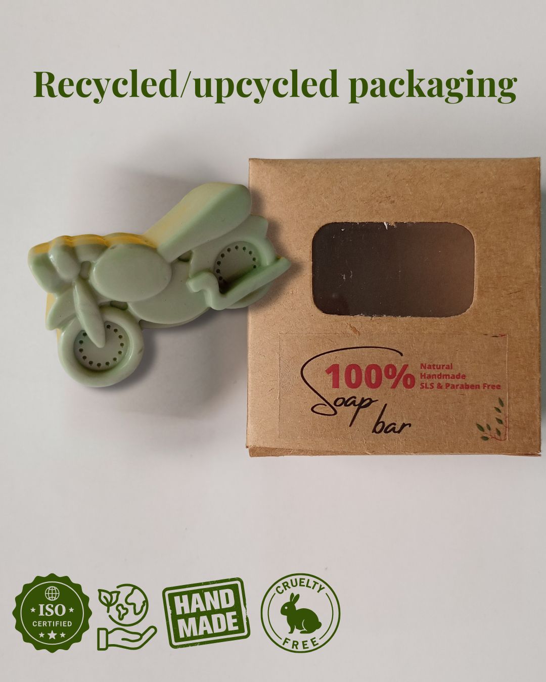 Sobek Naturals Kids Bike Shaped Shea Butter Soap Bar 100 gm