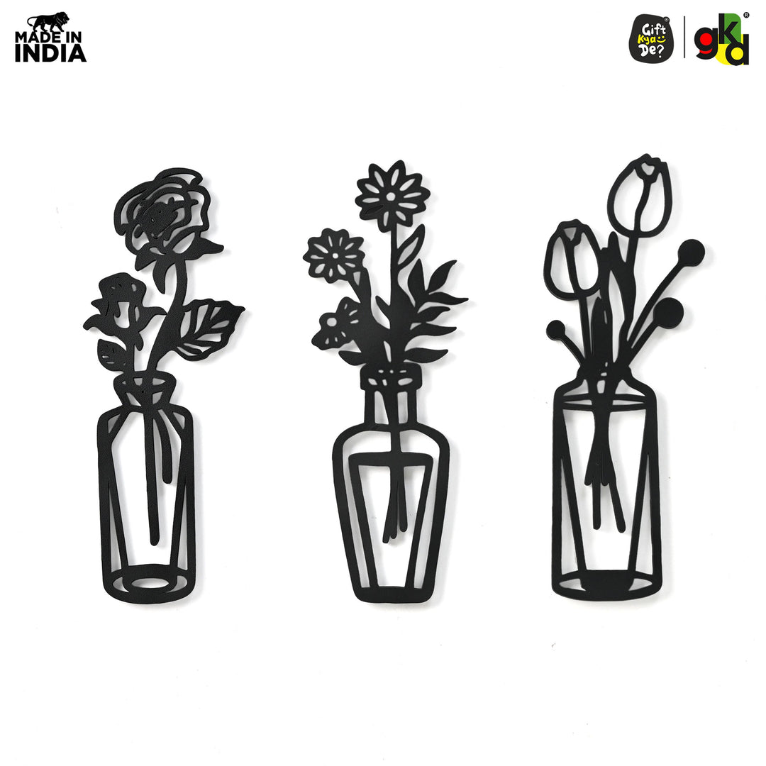 Bird & Flower Design Wall Hanging | 1 Pc & 3 Pc MDF Wall Art Set | Wooden Wall Decor for Living Room, Bedroom & Office - Suspire