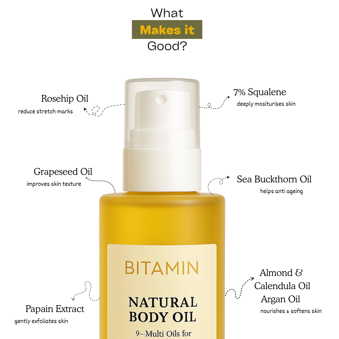 Bitamin Natural Body Oil |100ml - Suspire
