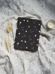 A5 | Celestial canvas journal | Handmade paper | Upcycled Fabric diary