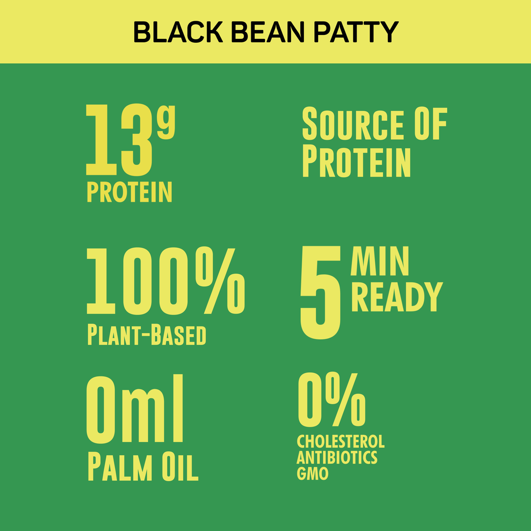 Black Bean Patty 160g - Suspire