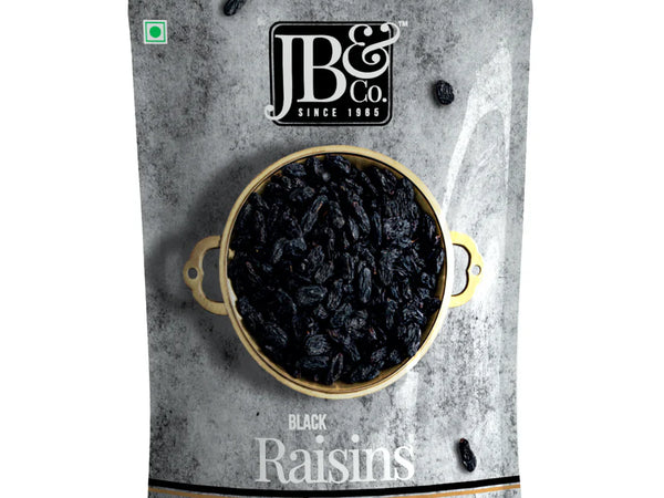 JB&CO Afghan Black Raisins (Kali Kishmish) with Seed - 250 gm