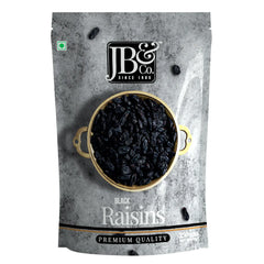 JB&CO Afghan Black Raisins (Kali Kishmish) with Seed - 250 gm