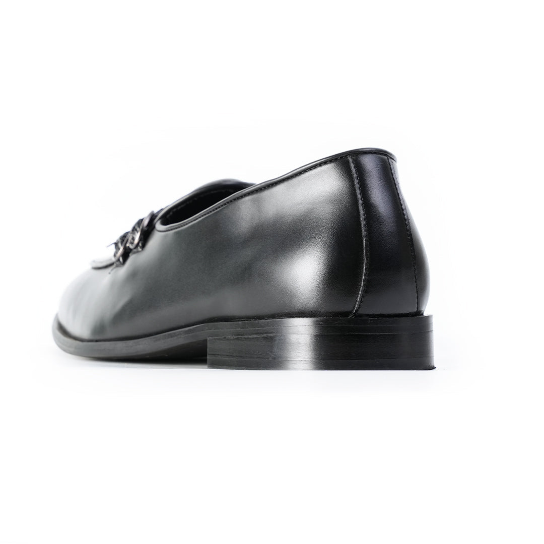 Monkstory Twin Braided-Bit Loafers – Black