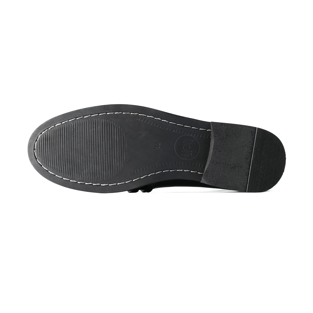 Monkstory Twin Braided-Bit Loafers – Black