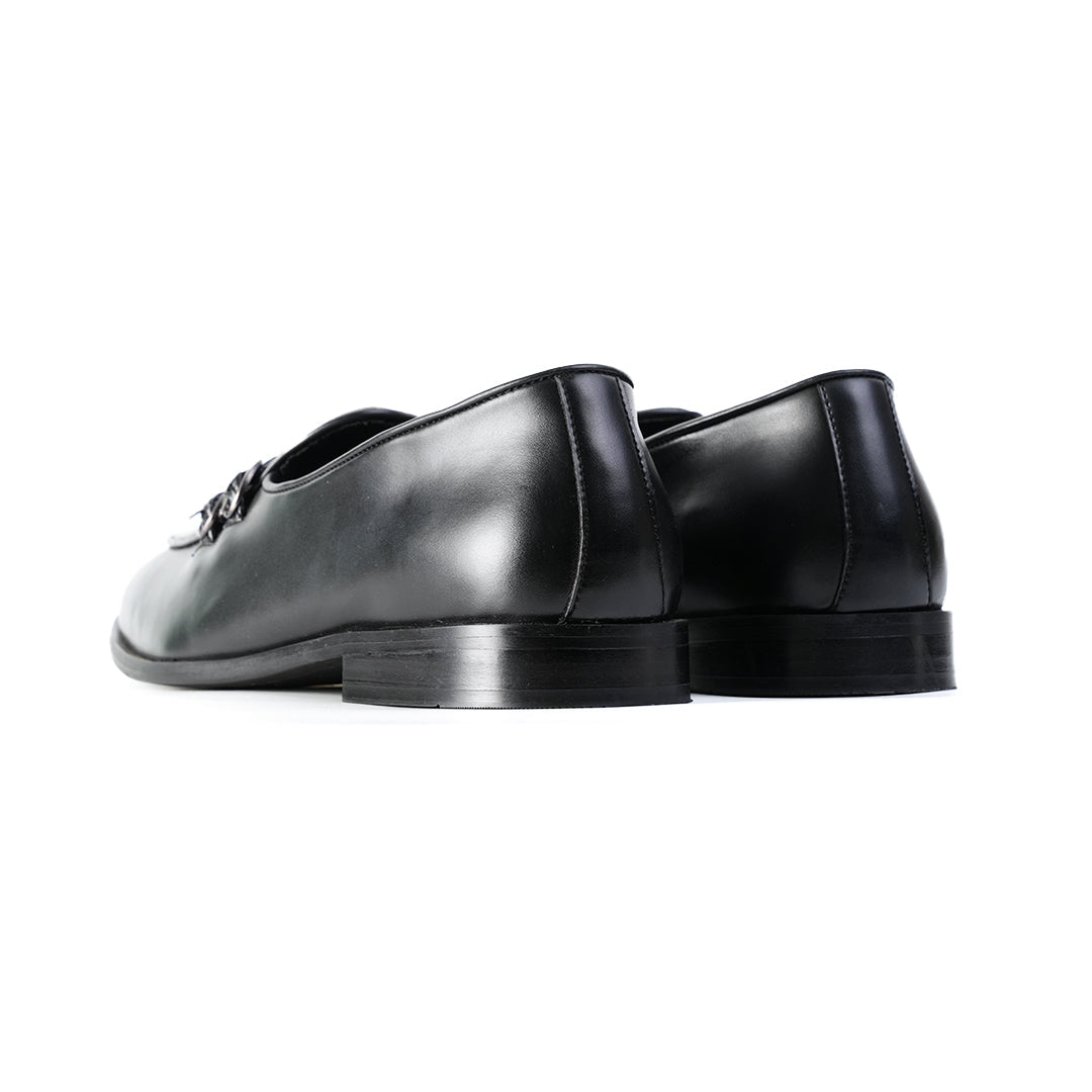 Monkstory Twin Braided-Bit Loafers – Black