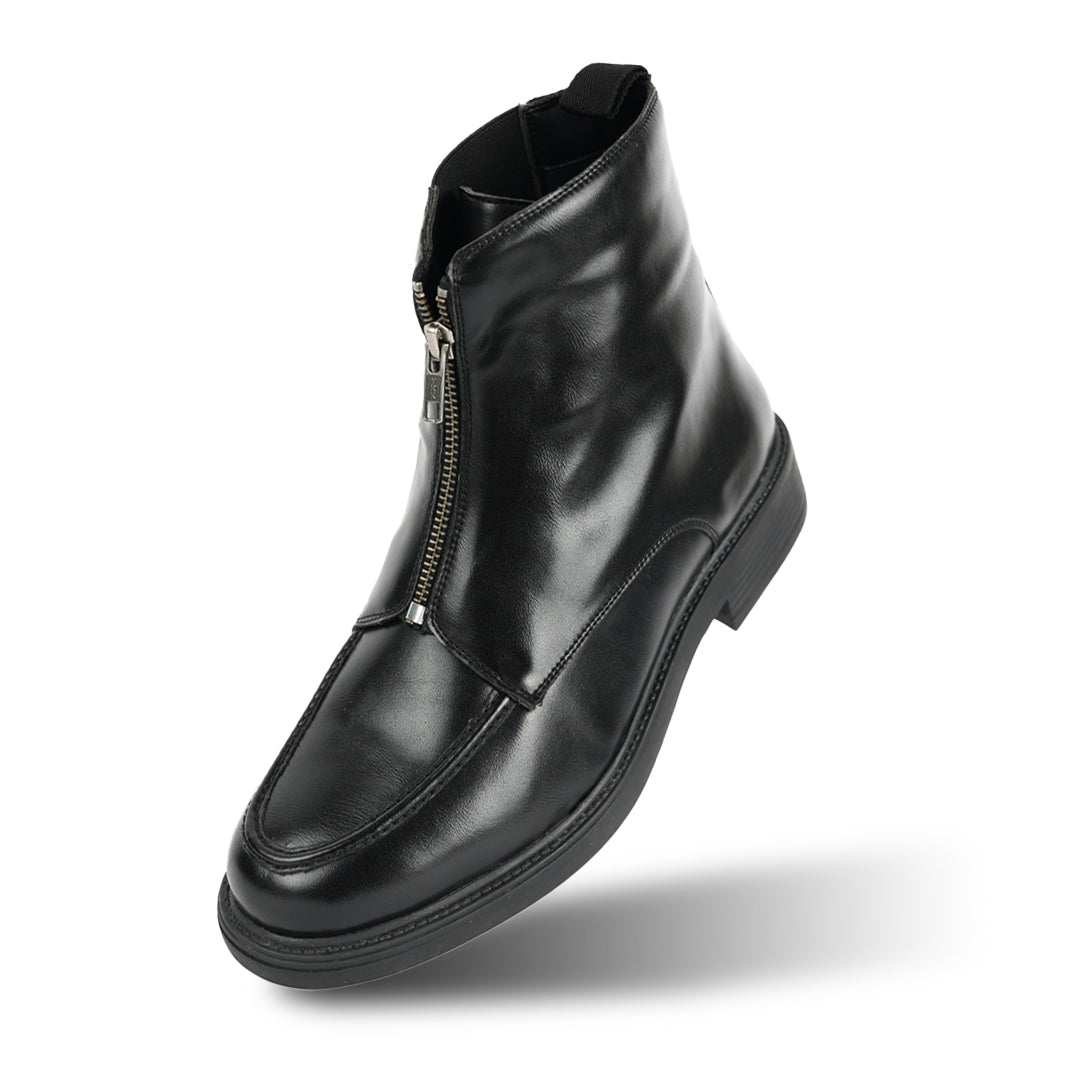 Monkstory Cosmopolitan Zip-Up Boots  - Black