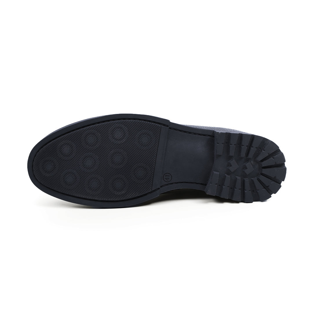 Monkstory Atelier 1960 Pebble Grain Hybrid Slip-Ons – Midnight Black