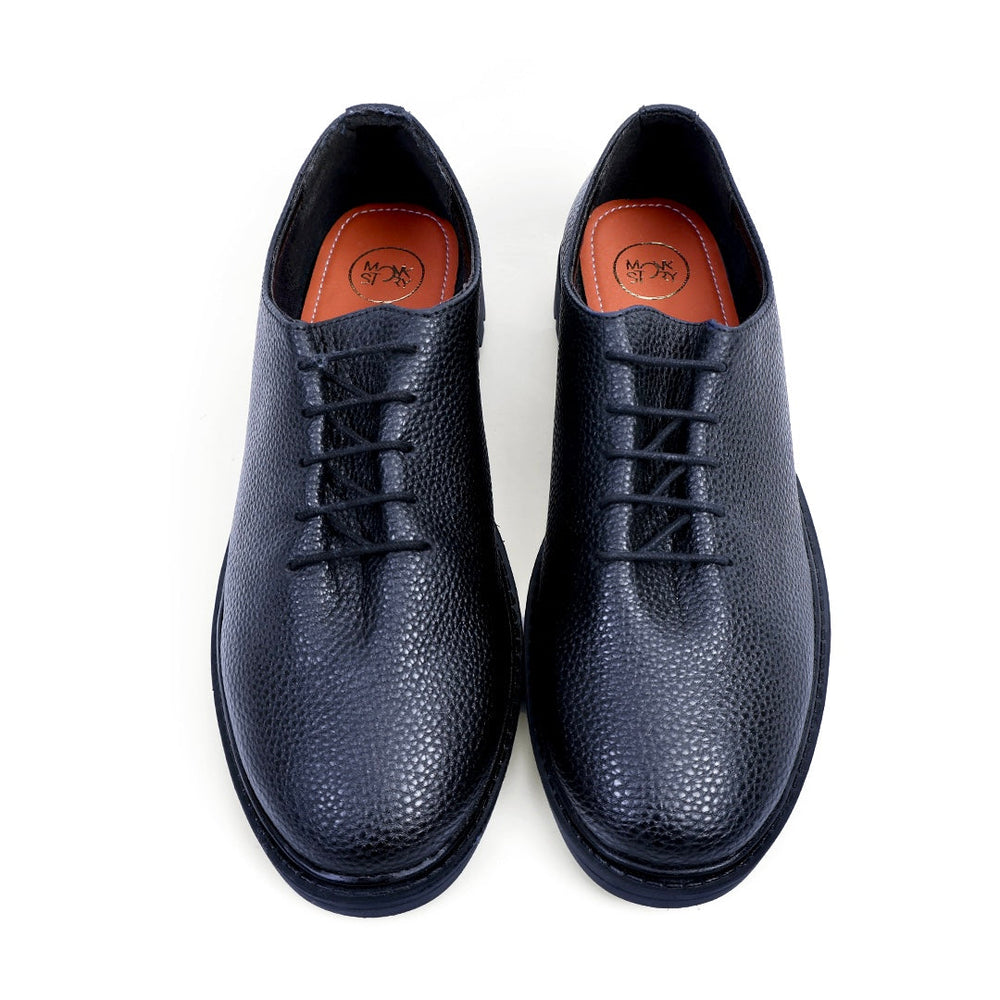 Monkstory Atelier 1960 Pebble Grain Hybrid Slip-Ons – Midnight Black