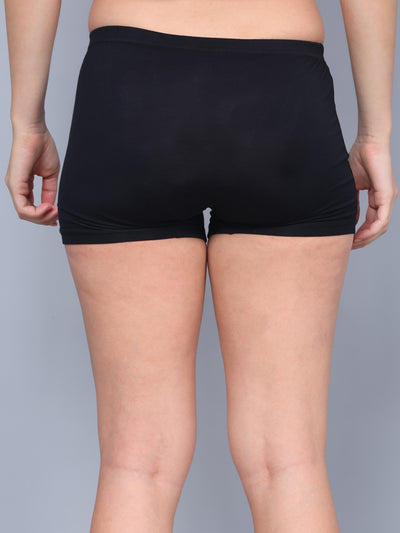 Bamboo Fabric Mid Rise Shorts Pack of 2 | Black + Grey
