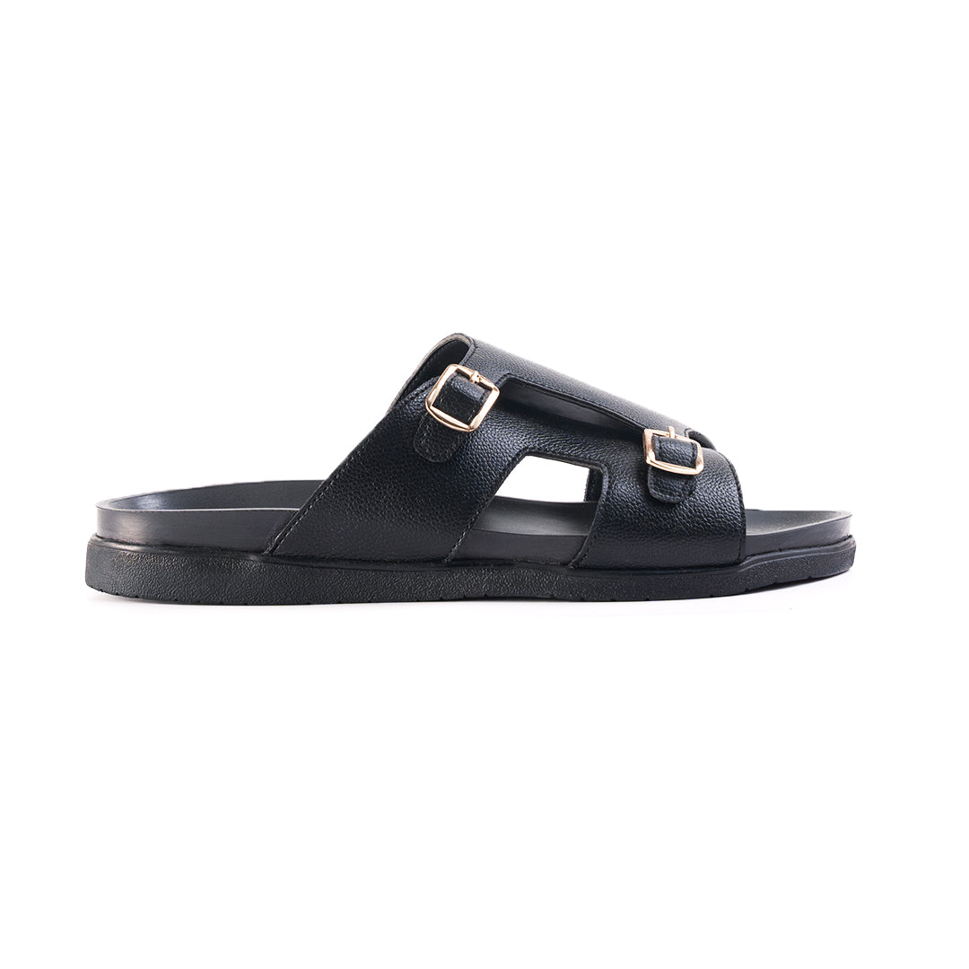 Monkstory Double Monk Footbed Sandals - Black
