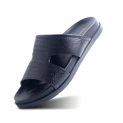 Monkstory Atelier 1870 Textured Strap Slides – Midnight Black