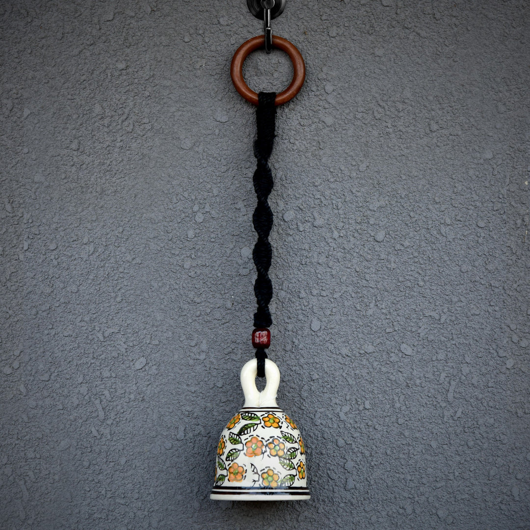 Gathari Macrame Ceramic Home decor bells for home and office (Single)