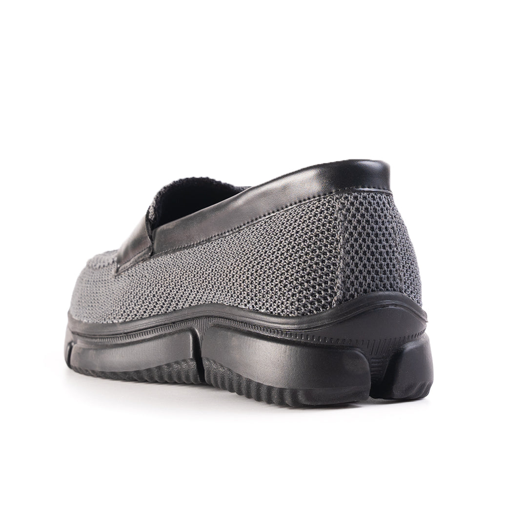 Monkstory Gravity Lift Supreme Comfort Mesh Slip-On Sneakers - Charcoal Grey & Black